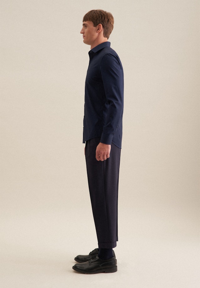 Slim Business Hemd Uni in Dunkelblau |  Seidensticker Onlineshop