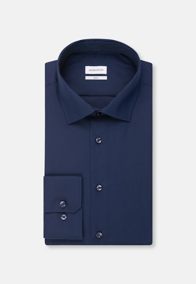 Slim Business shirt Uni in Dark Blue | Seidensticker online shop