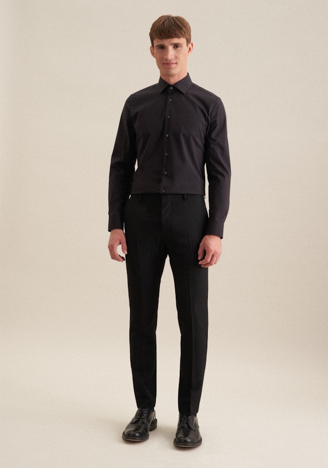 Slim Business Hemd Uni in Schwarz | Seidensticker Onlineshop