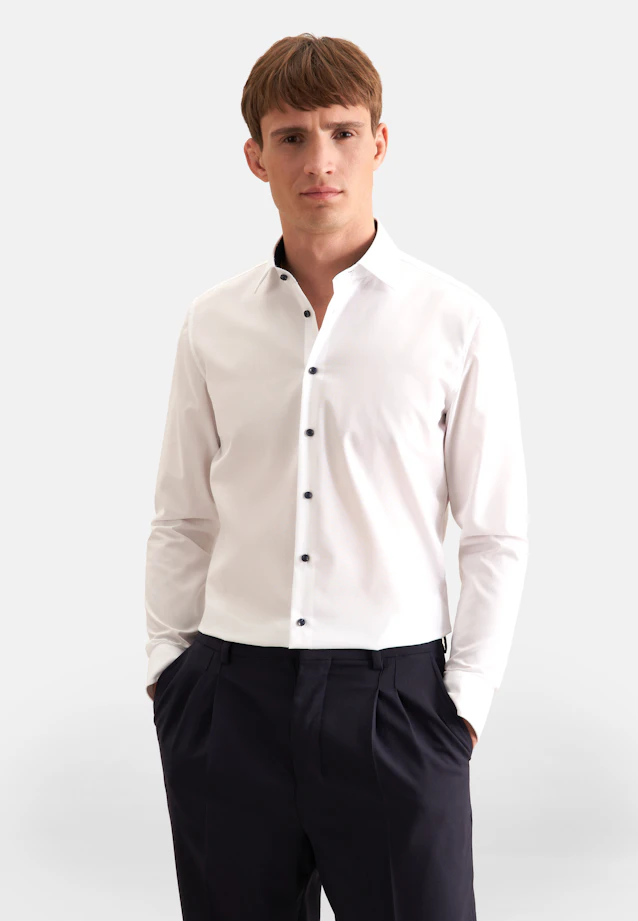 Slim Business Hemd Uni in Weiß |  Seidensticker Onlineshop