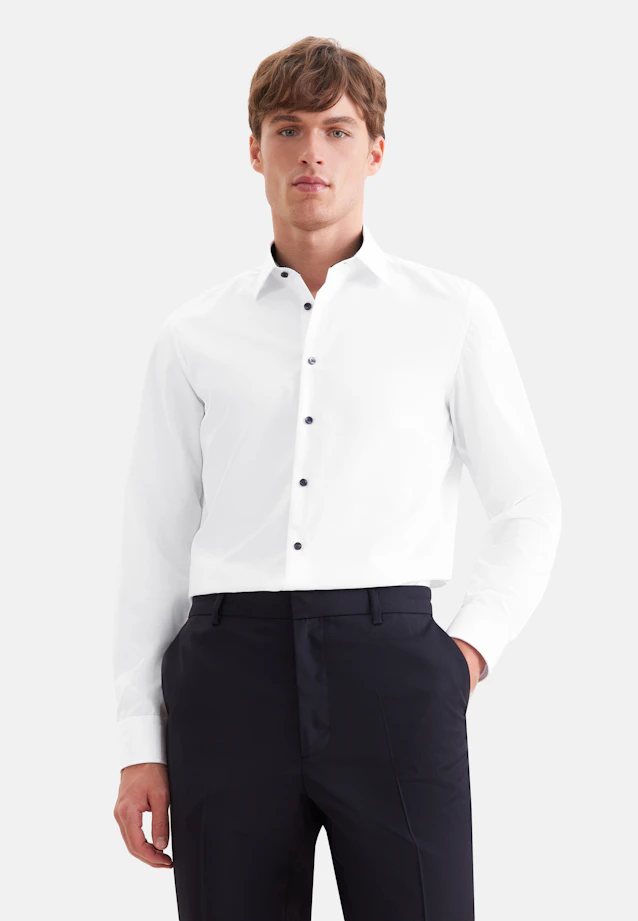 Slim Business Hemd Uni in Weiß |  Seidensticker Onlineshop