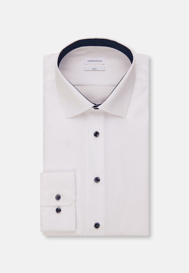 Slim Business shirt Uni in White |  Seidensticker Onlineshop