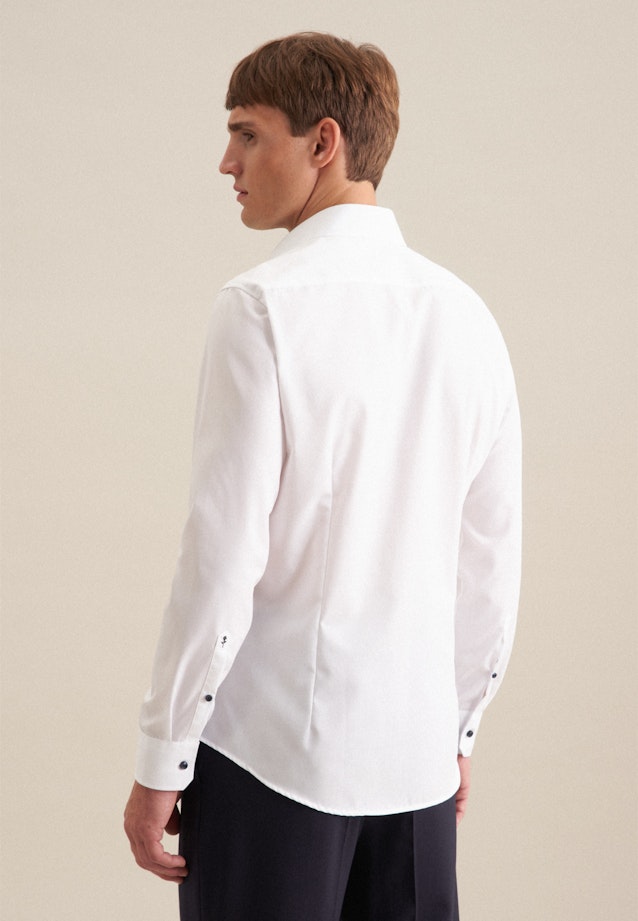 Non-iron Poplin Business Shirt in Slim with Kent-Collar in White |  Seidensticker Onlineshop