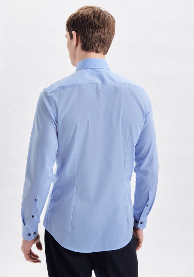 Non-iron Poplin Business Shirt in Slim with Kent-Collar in Light blue |  Seidensticker Onlineshop