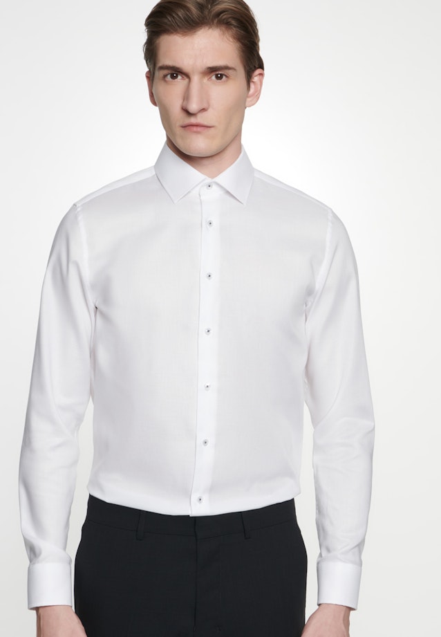 Slim Business Hemd Uni in Weiß |  Seidensticker Onlineshop