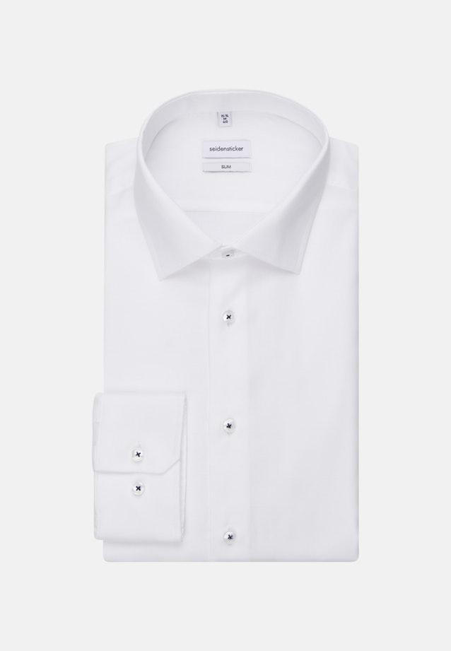 Slim Business Hemd Uni in Weiß |  Seidensticker Onlineshop