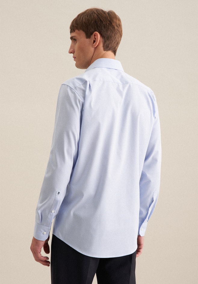 Regular Business shirt Check in Light Blue | Seidensticker online shop