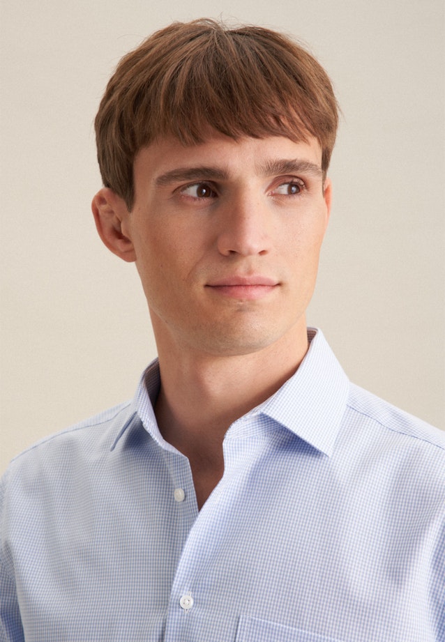 Regular Business Hemd Karo in Hellblau |  Seidensticker Onlineshop