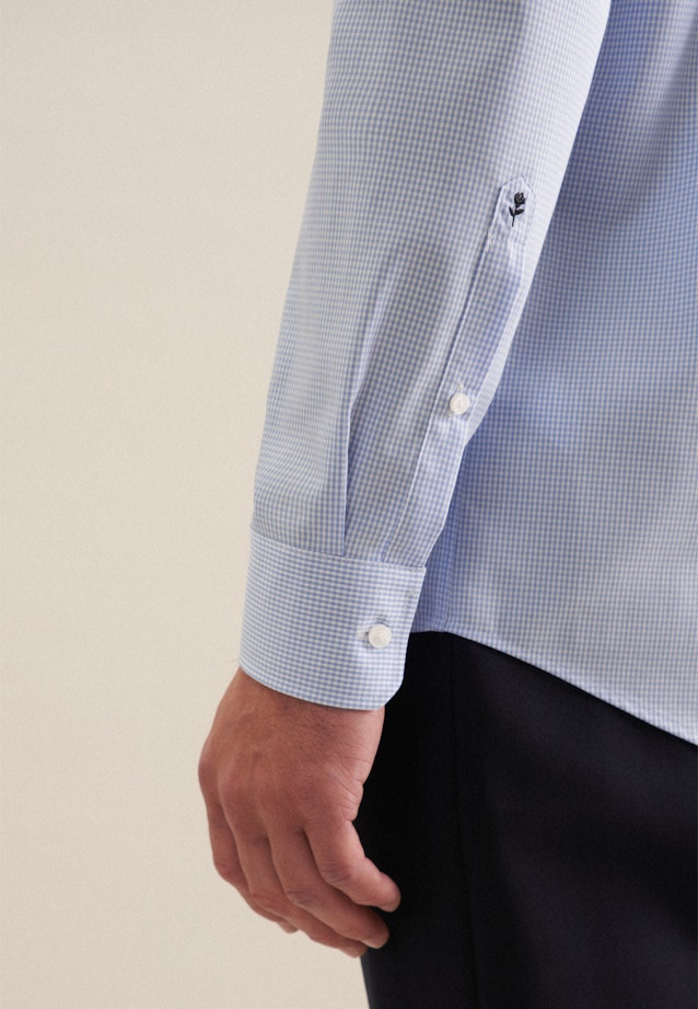 Regular Business shirt Check in Light Blue |  Seidensticker Onlineshop