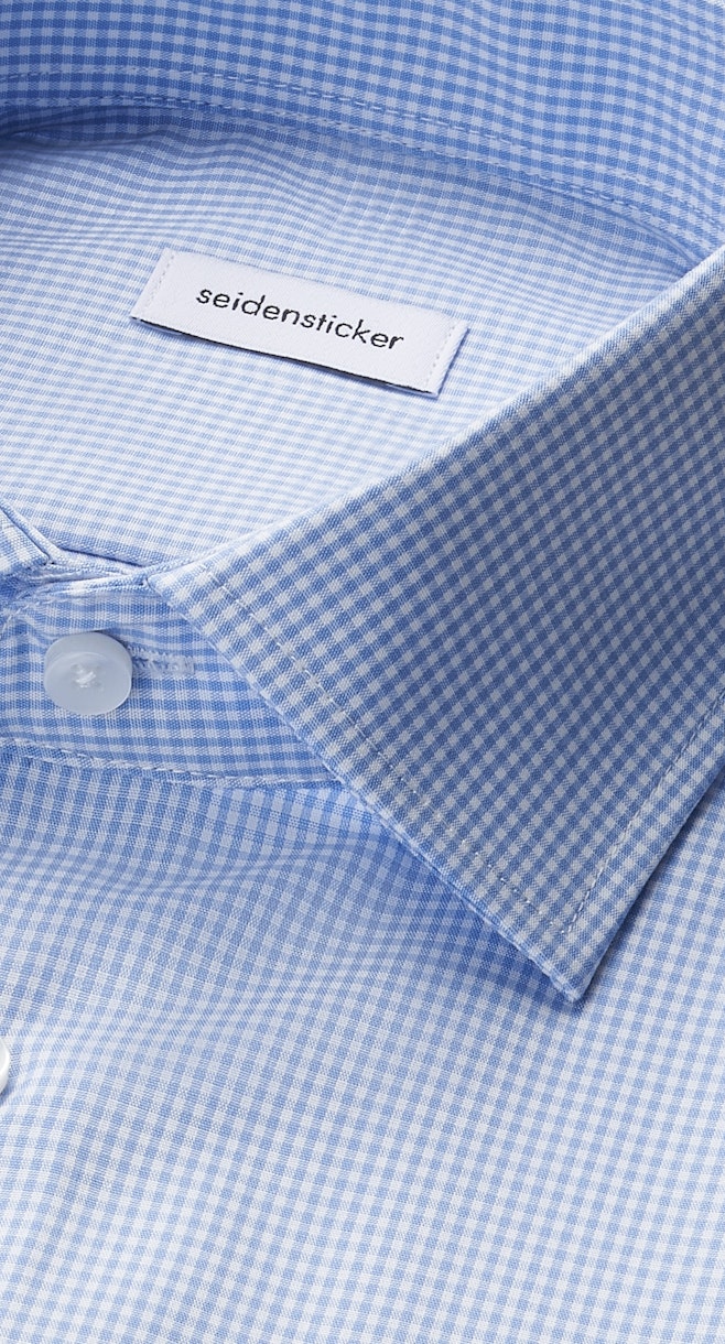 Regular Business shirt Check in Light Blue | Seidensticker online shop