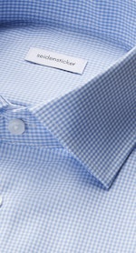 Regular Business shirt Check in Light Blue |  Seidensticker Onlineshop