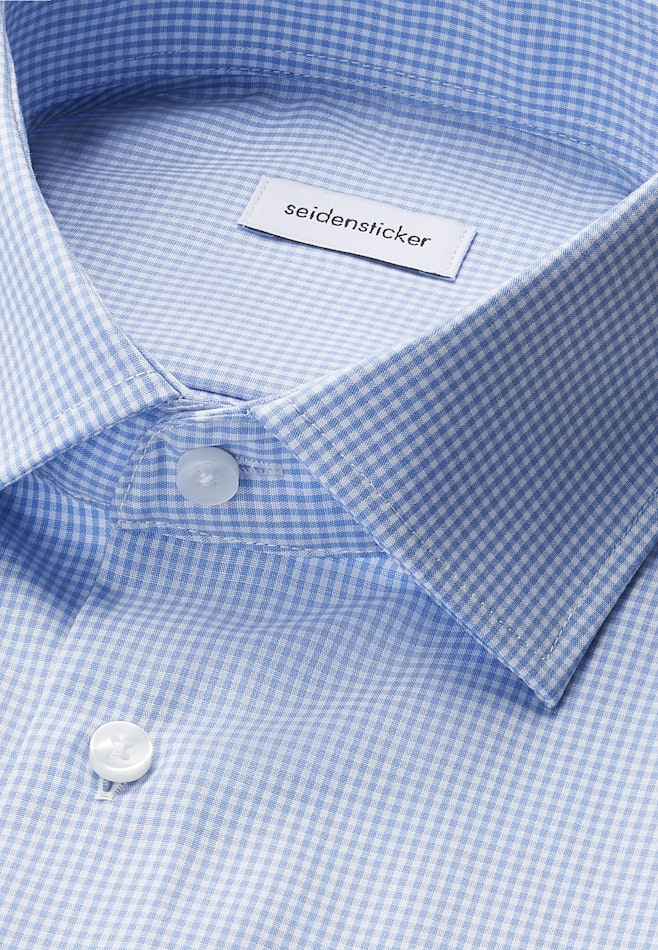 Regular Chemise d'affaires carreaux dans Bleu Clair | Boutique en ligne Seidensticker