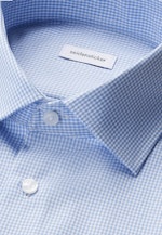 Regular Business Hemd Karo in Hellblau |  Seidensticker Onlineshop