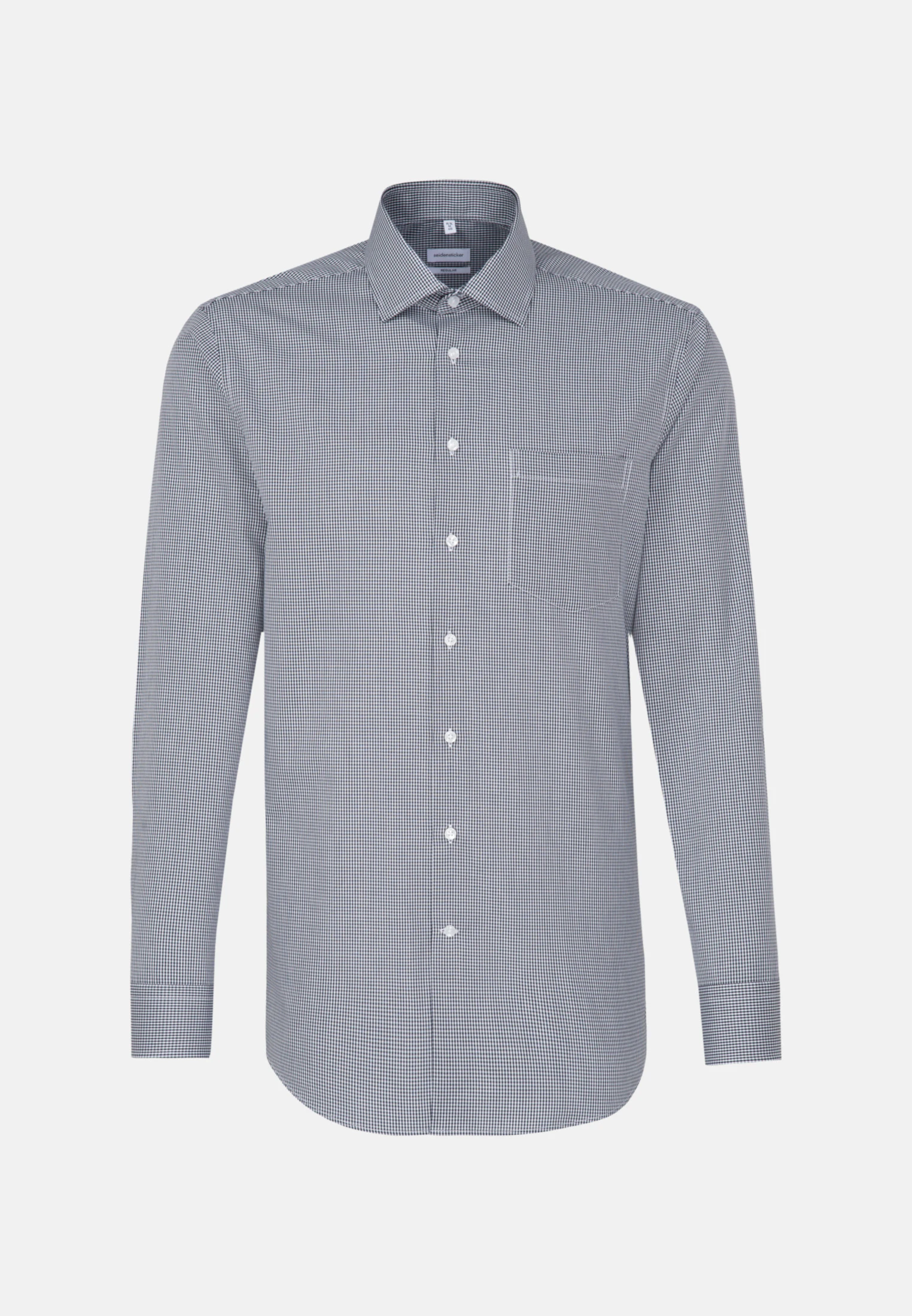 Regular Business Hemd Karo Blau