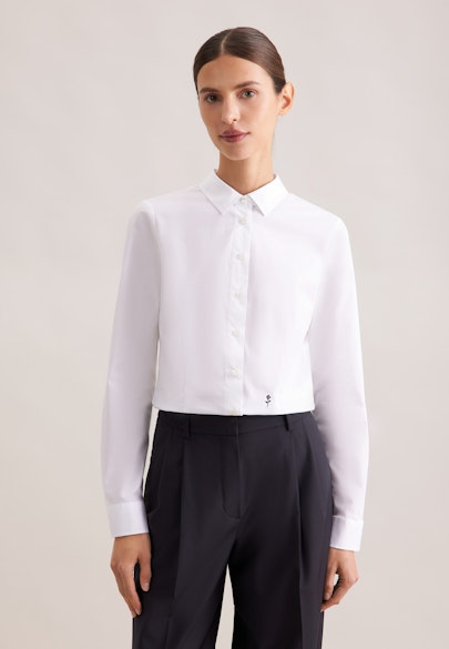 Hemdbluse mit Stretchanteil slim fit in White |  Seidensticker Onlineshop