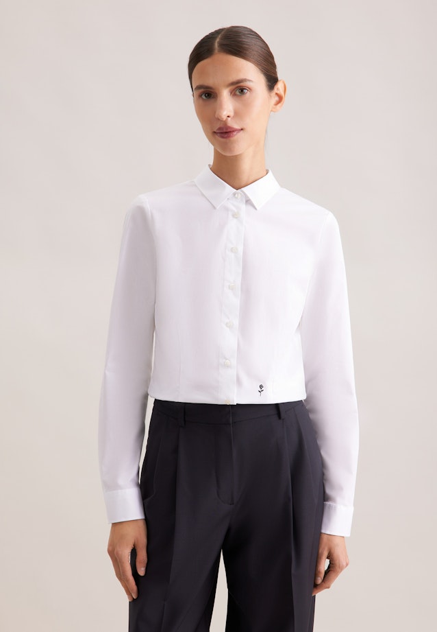 Hemdbluse mit Stretchanteil slim fit in Weiß |  Seidensticker Onlineshop