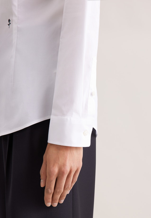 Hemdbluse mit Stretchanteil slim fit in Weiß |  Seidensticker Onlineshop