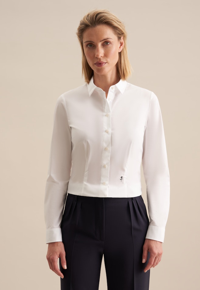 Collar Shirt Blouse in White | Seidensticker online shop