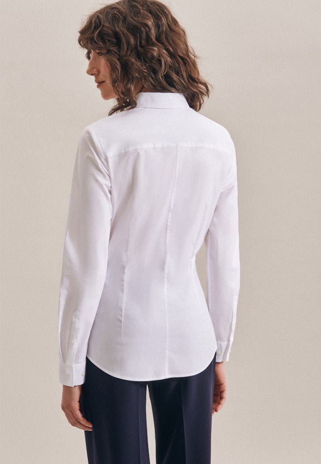 Long sleeve Poplin Shirt Blouse in White | Seidensticker Onlineshop