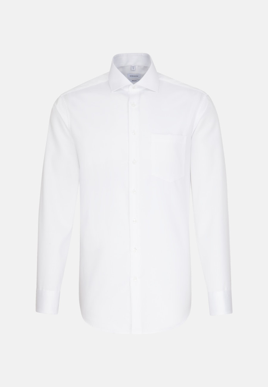 Bügelfreies Twill Business Hemd in Regular fit mit Kentkragen in Weiß |  Seidensticker Onlineshop