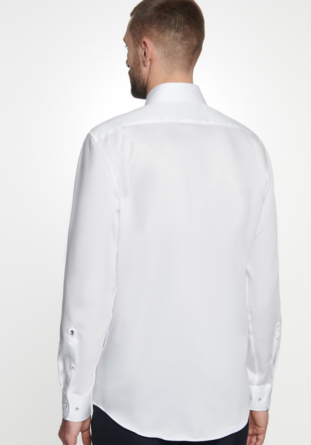 Chemise Business Regular Twill (sergé) Col Kent in Blanc |  Seidensticker Onlineshop