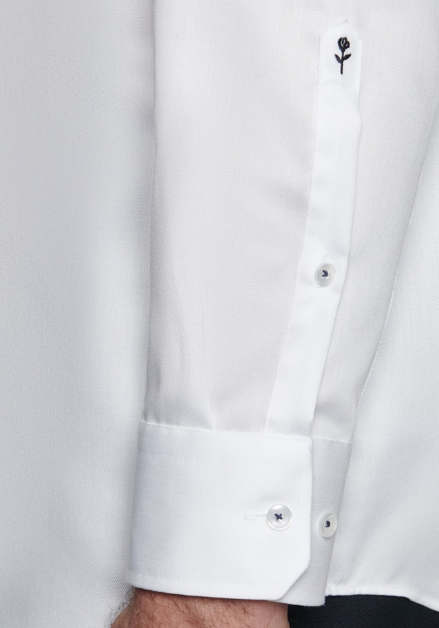 Chemise Business Regular Twill (sergé) Col Kent in Blanc |  Seidensticker Onlineshop