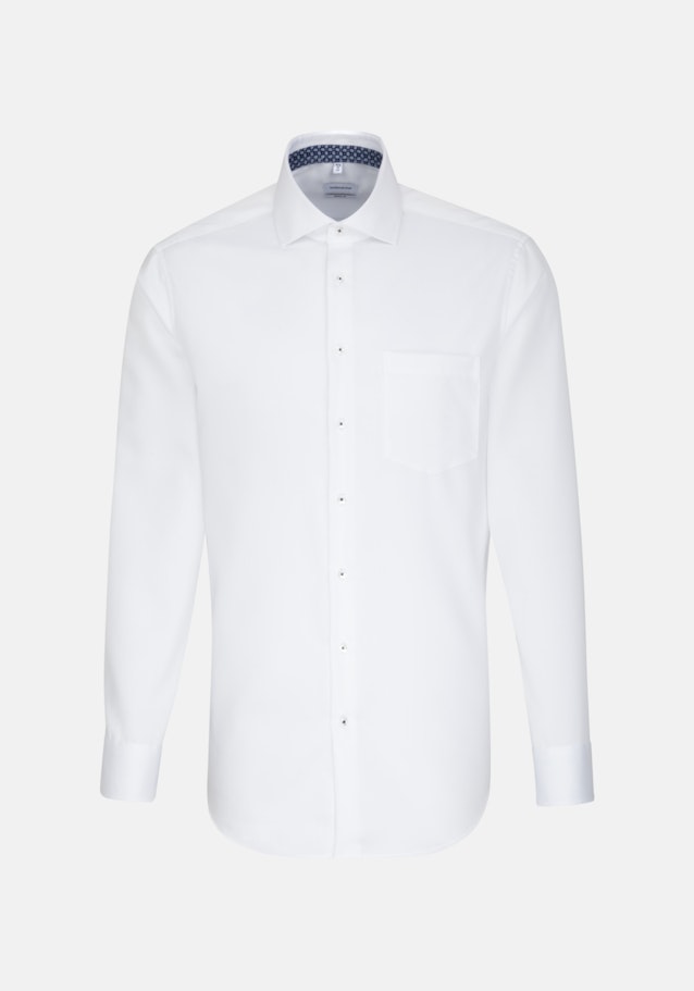 Chemise Business Regular Twill (sergé) Col Kent in Blanc |  Seidensticker Onlineshop