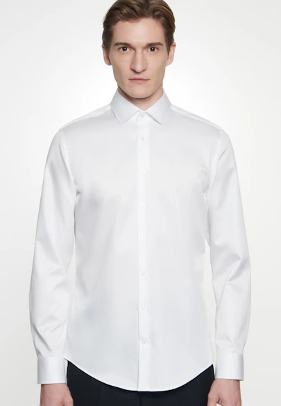 Shaped Business Shirt Uni in White |  Seidensticker Onlineshop