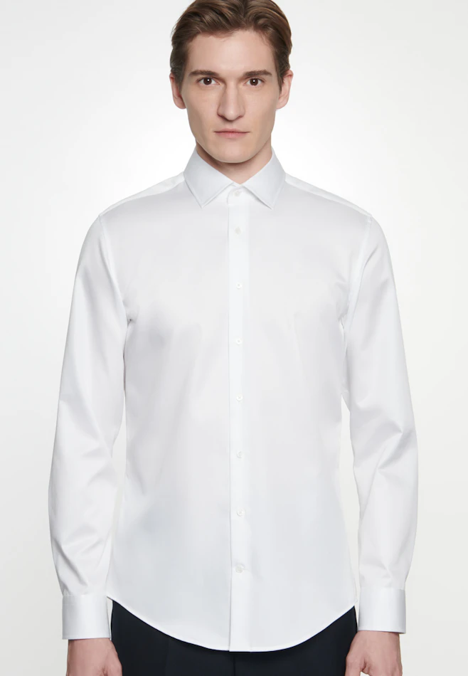 Shaped Chemise Business Uni dans Blanc | Boutique en ligne Seidensticker