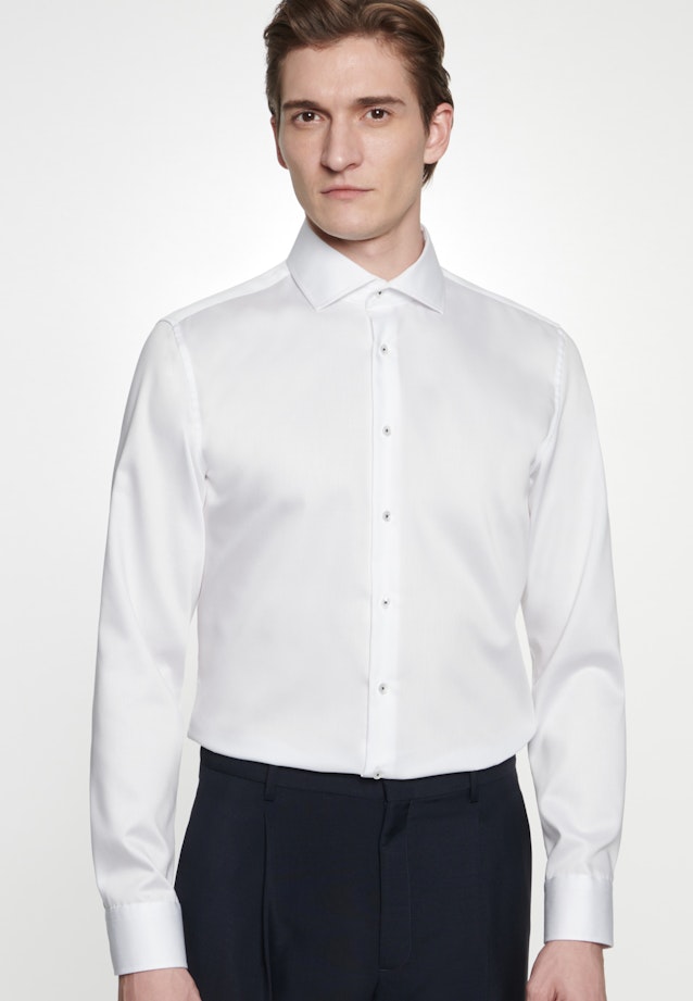 Shaped Business Shirt Uni in White |  Seidensticker Onlineshop