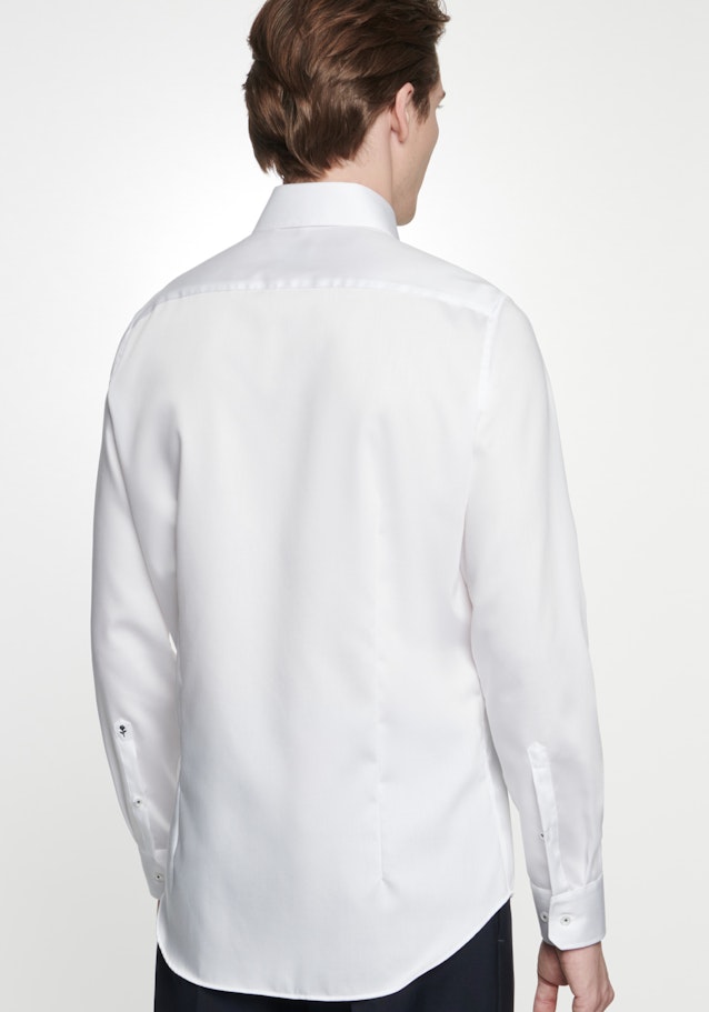 Chemise Business Shaped Twill (sergé) Col Kent in Blanc |  Seidensticker Onlineshop