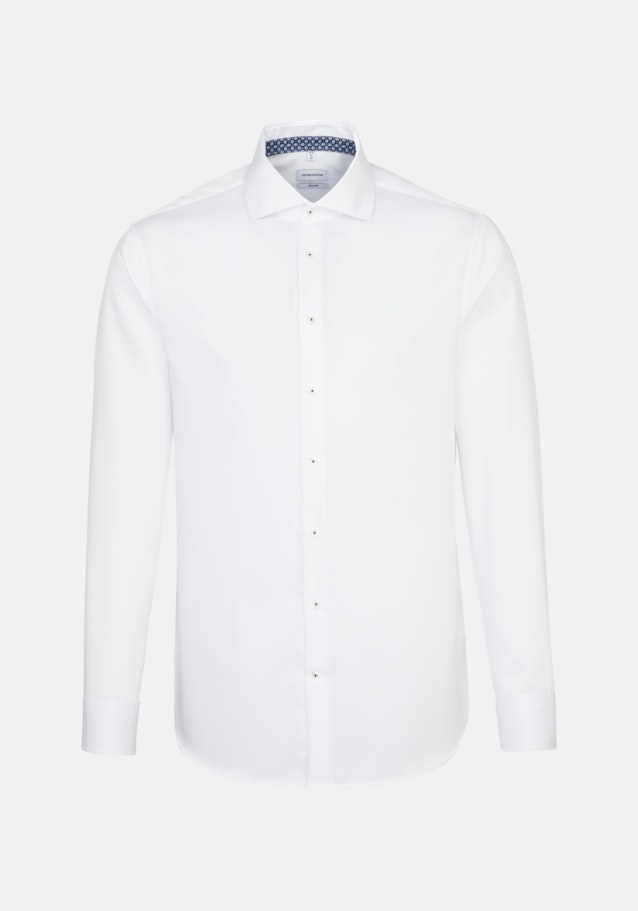 Chemise Business Shaped Twill (sergé) Col Kent in Blanc |  Seidensticker Onlineshop