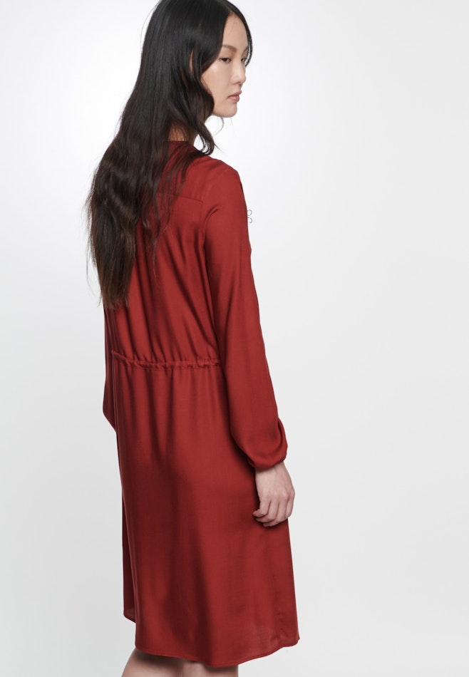 Twill Midi Kleid in Rot | Seidensticker Onlineshop