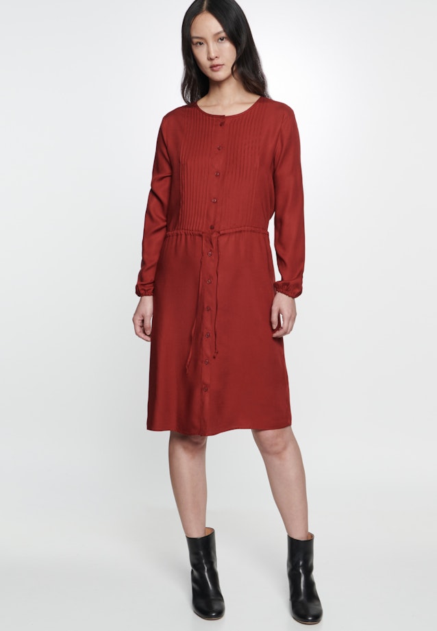 Twill Midi Kleid in Rot |  Seidensticker Onlineshop