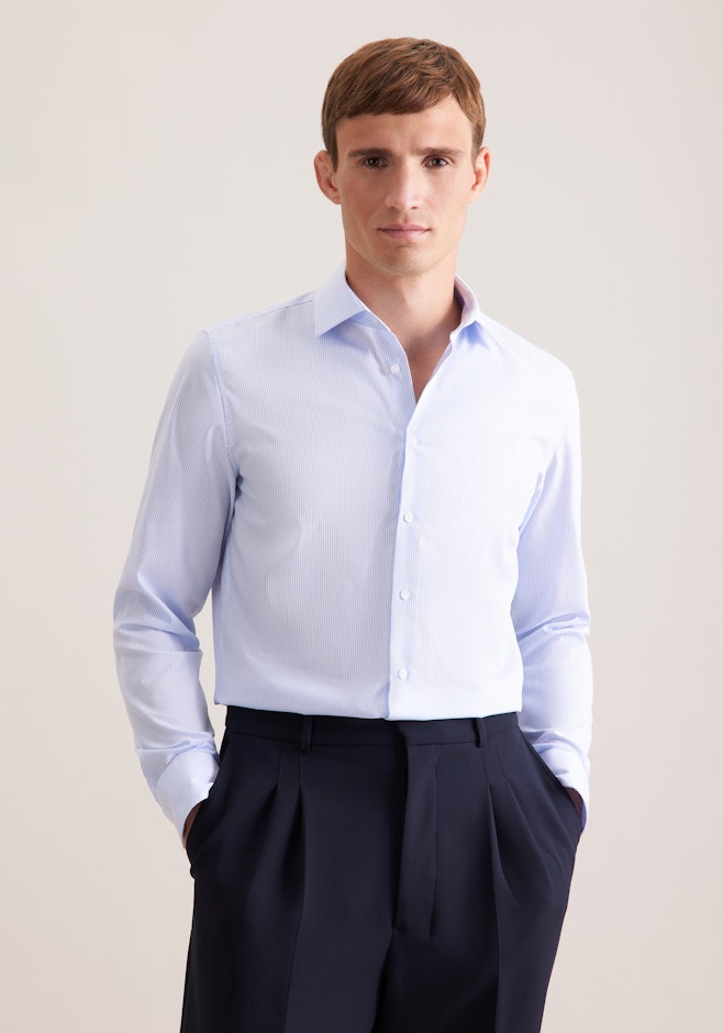 Slim Business Hemd Gestreift in Hellblau | Seidensticker Onlineshop