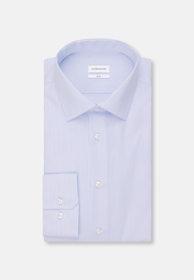 Slim Business Hemd Gestreift in Hellblau | Seidensticker Onlineshop