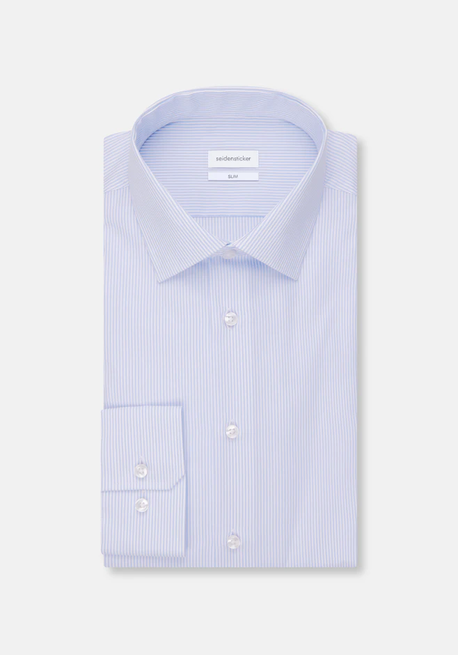 Slim Chemise d'affaires Rayures dans Bleu Clair | Boutique en ligne Seidensticker