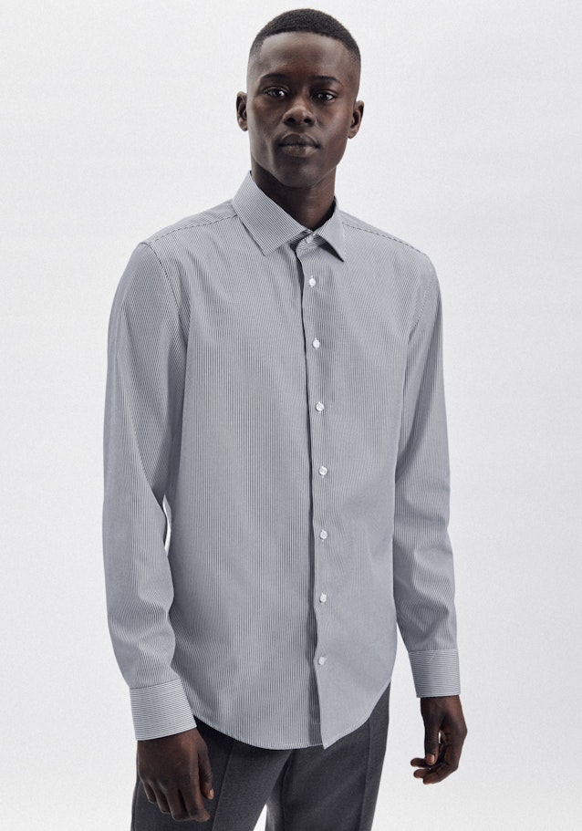 Slim Business Shirt Stripes in Dark Blue | Seidensticker Onlineshop