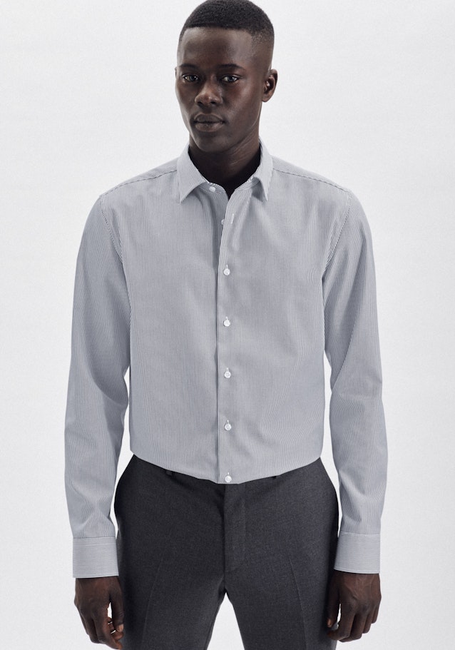Slim Business Shirt Stripes in Dark Blue | Seidensticker Onlineshop