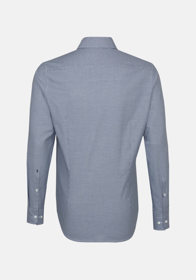 Easy-iron Twill Business overhemd in Slim with Kentkraag in Middelmatig Blauw |  Seidensticker Onlineshop
