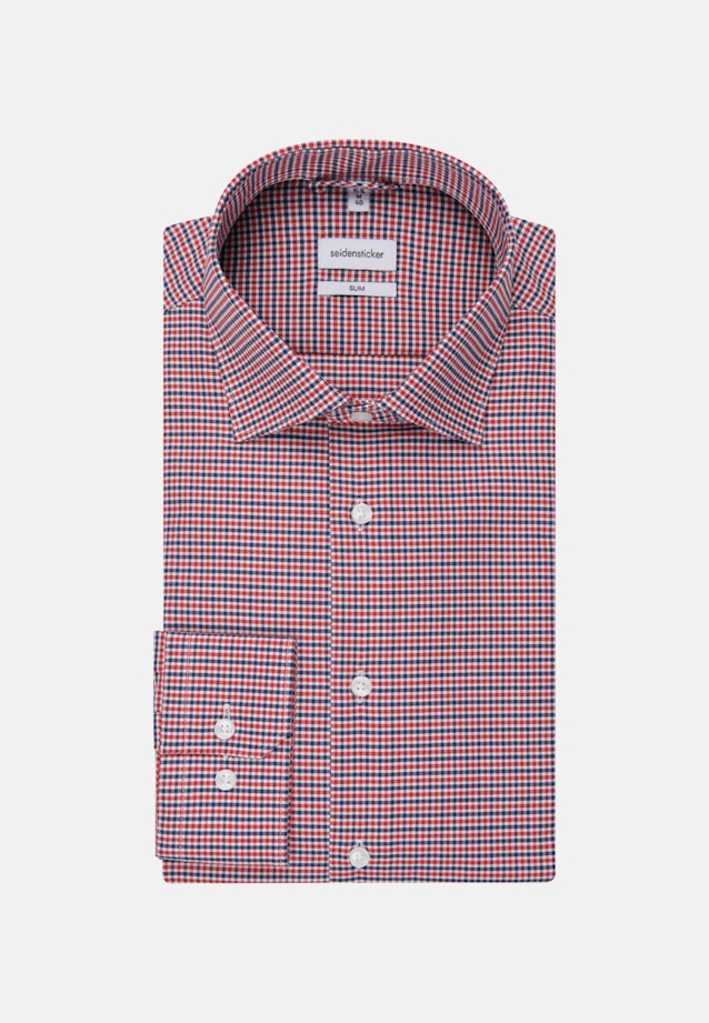 Bügelfreies Oxford Business Hemd in Slim mit Kentkragen in Rot |  Seidensticker Onlineshop