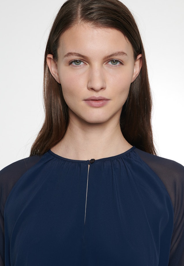 Shirtbluse Uni in Dunkelblau |  Seidensticker Onlineshop