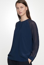 Shirtbluse Uni in Dunkelblau |  Seidensticker Onlineshop