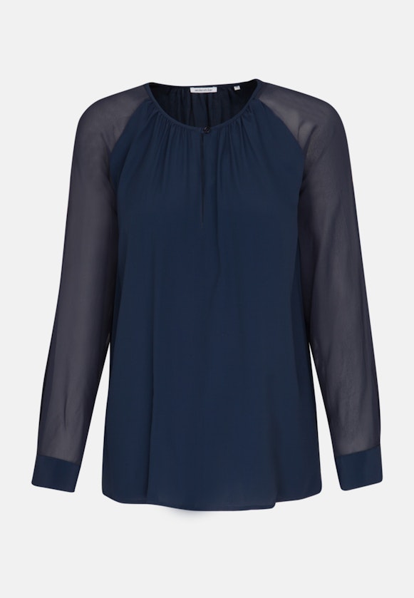 Shirtbluse Uni in Dunkelblau |  Seidensticker Onlineshop