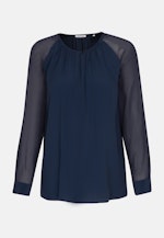 Shirtbluse Uni in Dunkelblau |  Seidensticker Onlineshop