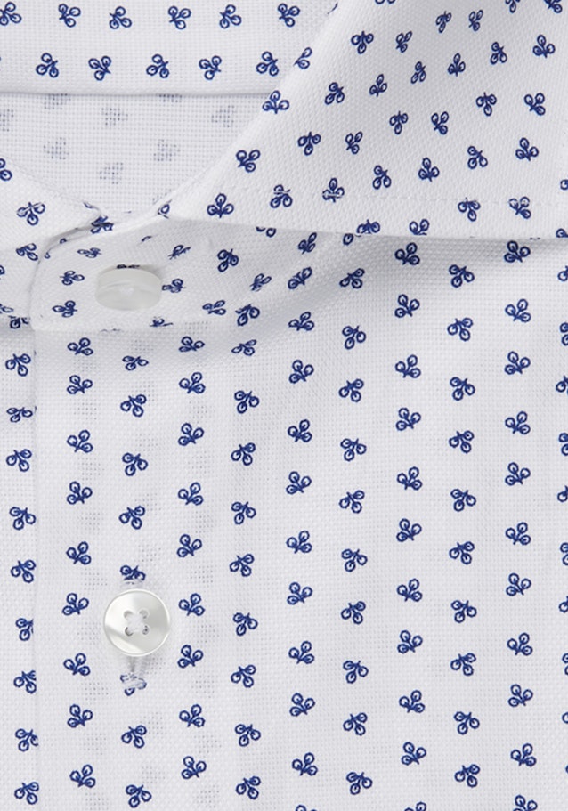 Regular Business Hemd Druck in Mittelblau | Seidensticker Onlineshop