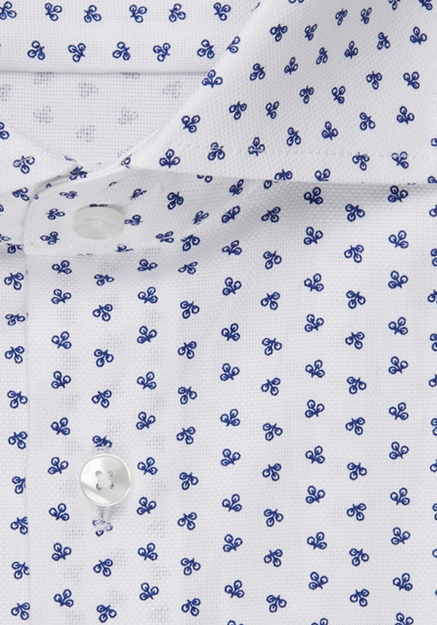 Chemise Business Regular Structuré Col Kent in Bleu Moyen |  Seidensticker Onlineshop