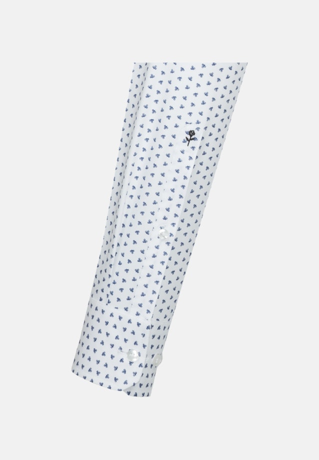 Regular Business Hemd Druck in Mittelblau |  Seidensticker Onlineshop