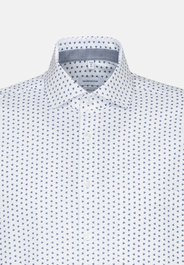 Regular Business Hemd Druck in Mittelblau |  Seidensticker Onlineshop