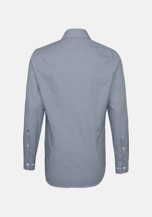 Easy-iron Structure Business Shirt in Shaped with Kent-Collar in Medium Blue |  Seidensticker Onlineshop